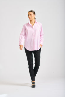  Shirty - The Prue Shirt - White/Pink Stripe