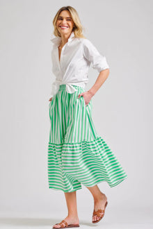  Shirty - Nina Skirt Elasticised - Green/White