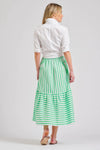 Shirty - Nina Skirt Elasticised - Green/White